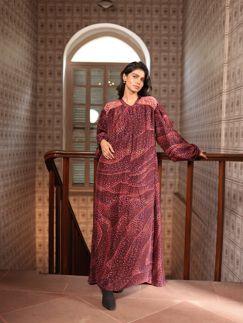 MARGOT LONG SILK DRESS