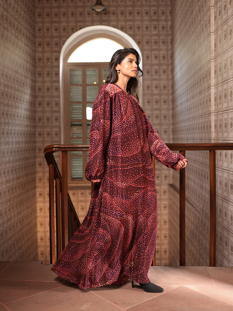 MARGOT LONG SILK DRESS