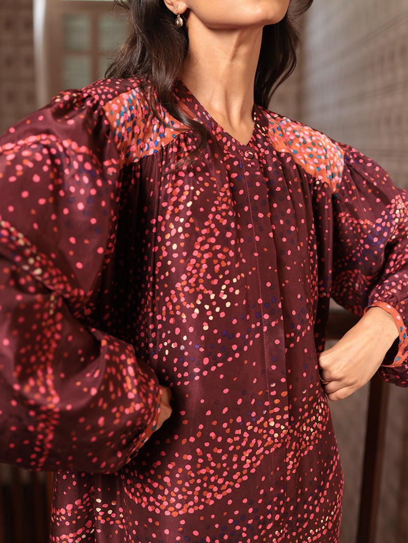 MARGOT LONG SILK DRESS