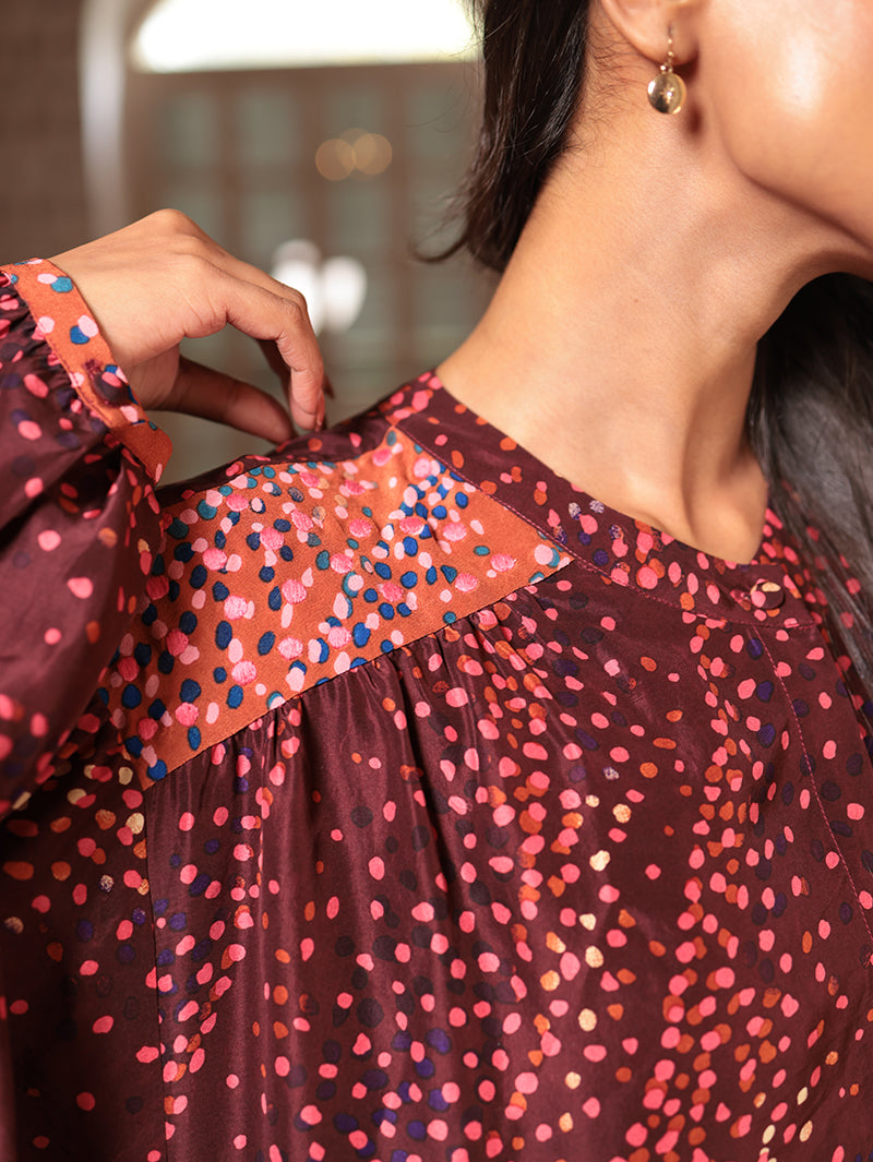 MARGOT LONG SILK DRESS