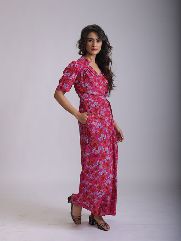 NEW WRAP DRESS SILK