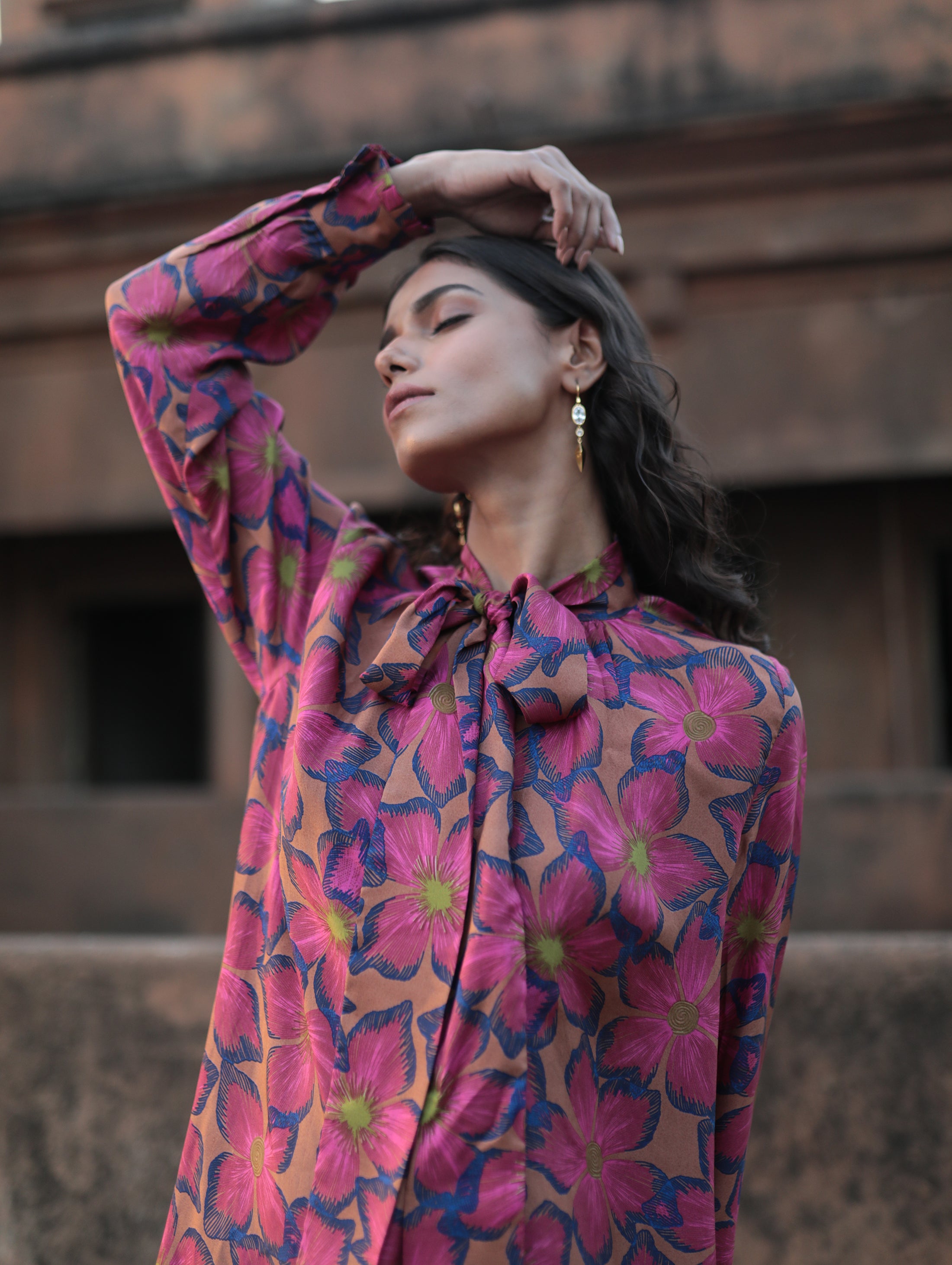 TIE DRESS SILK