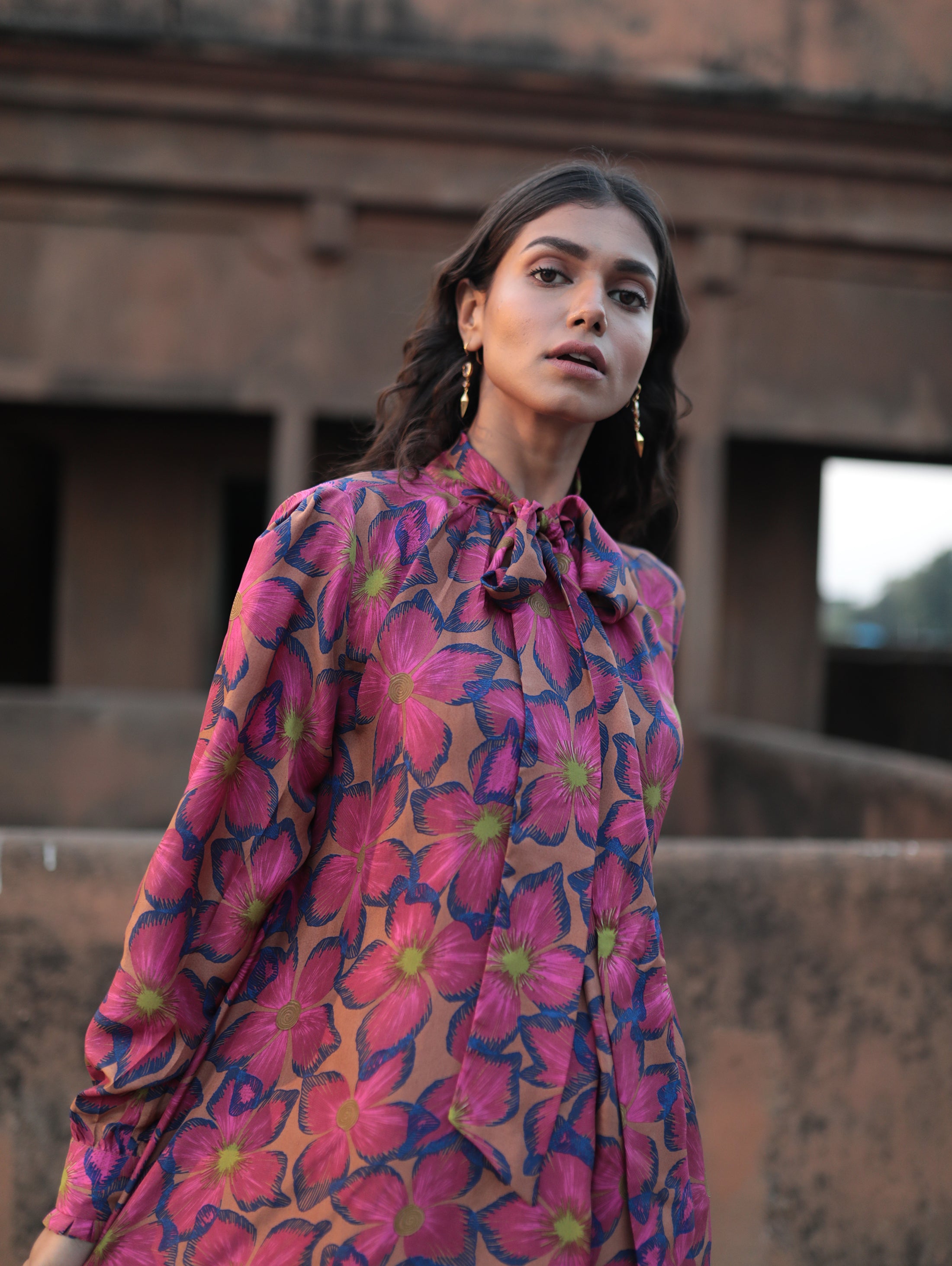TIE DRESS SILK