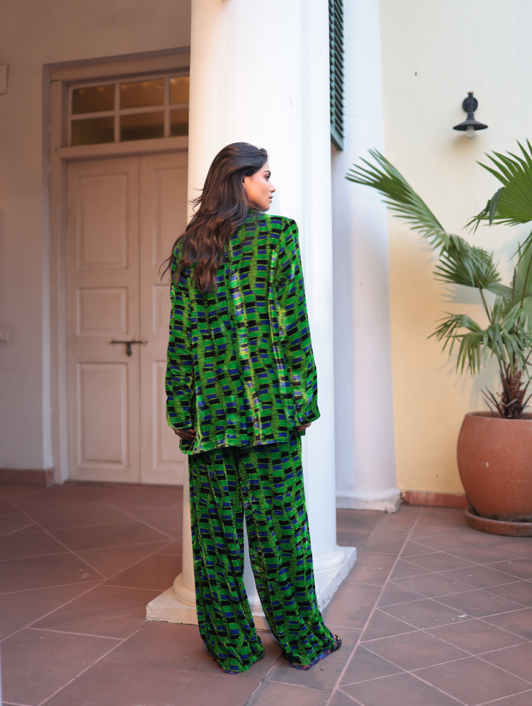 JASMINE BLAZER IN SILK -VELVET