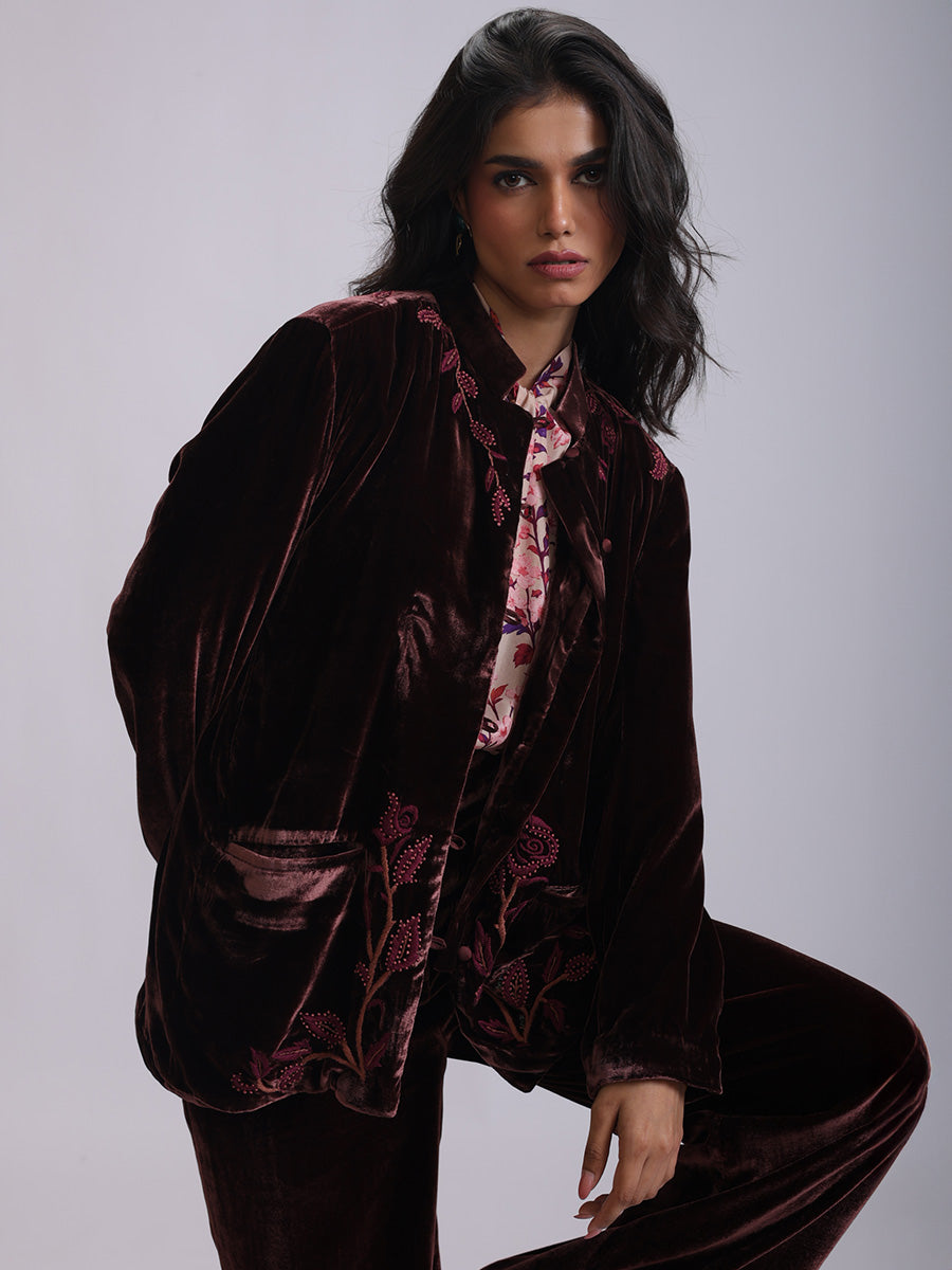 FLORA JACKET (WITH EMBROIDERY & SEQUENCE)