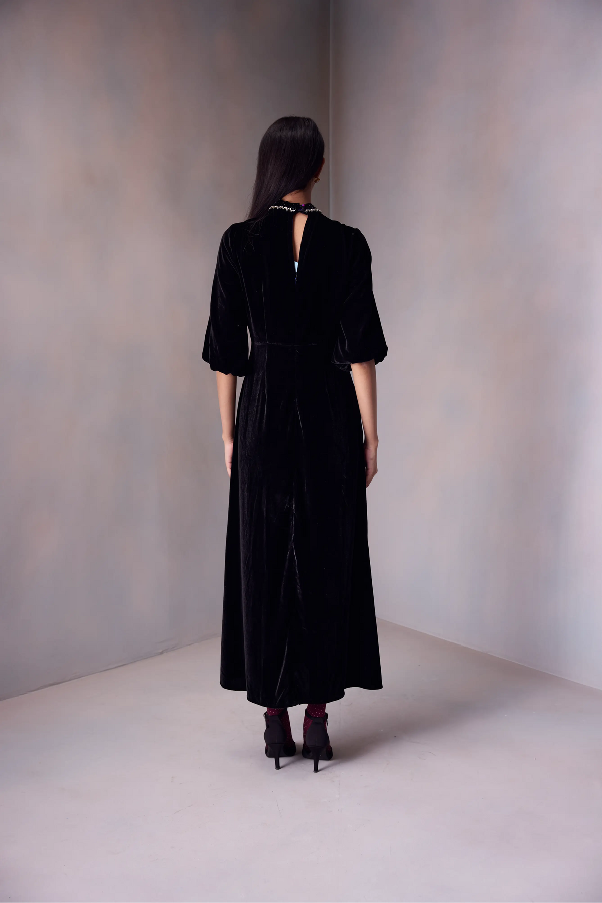 Nikita Dress Marquise Emb In Silk Velvet