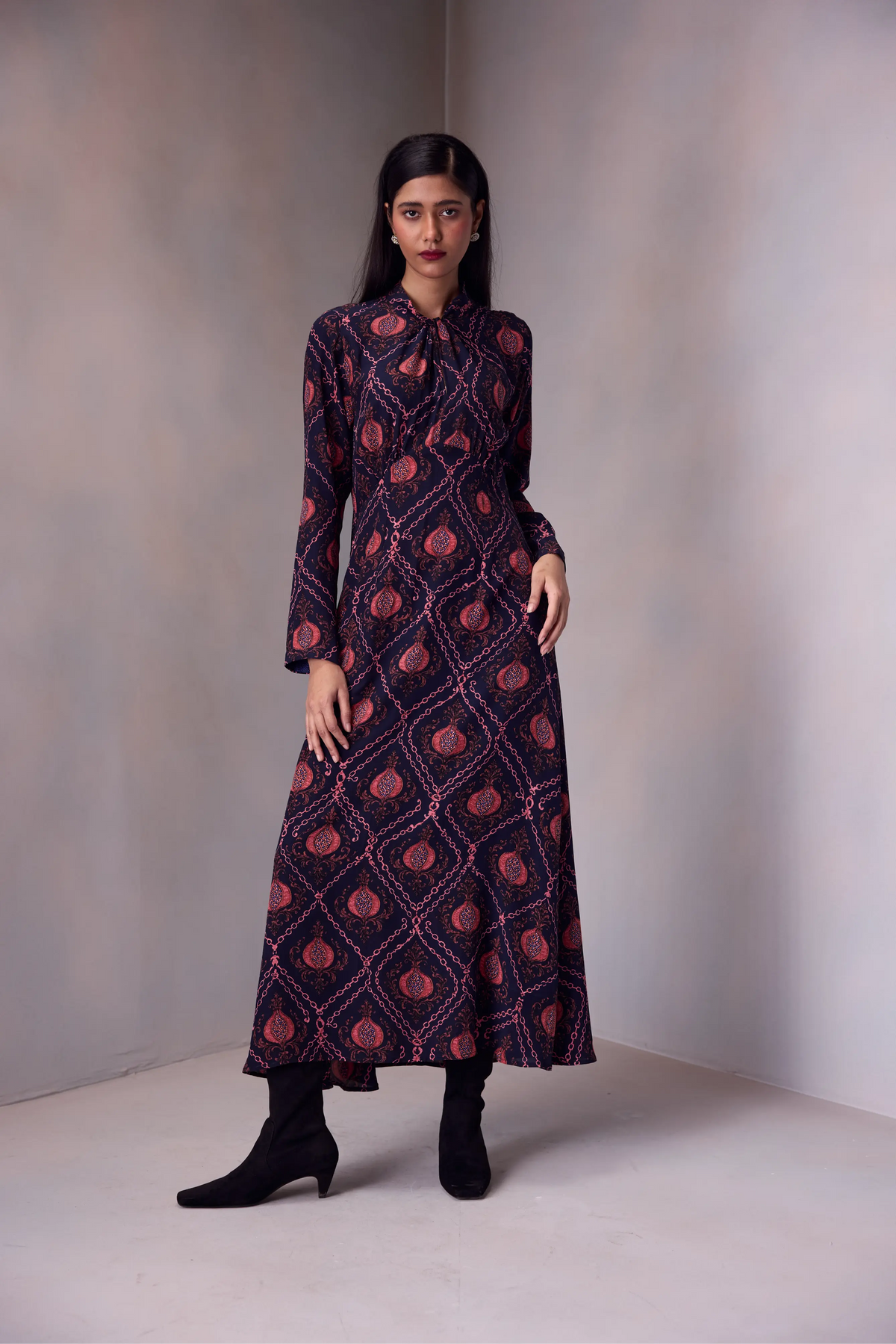 Dua Knot Dress Printed