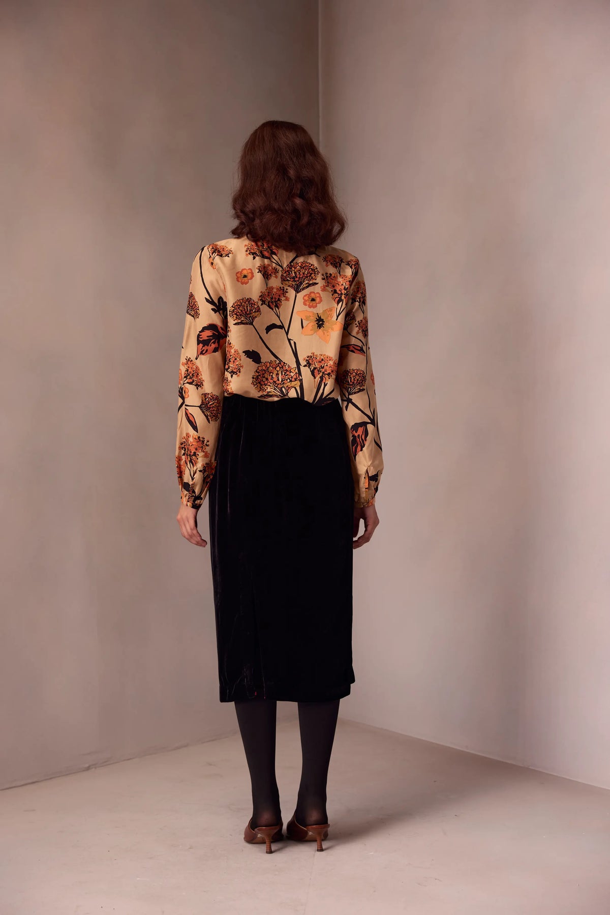 Silvia Blouse In Printed Silk
