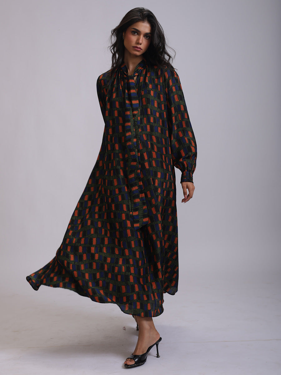 TIE DRESS SILK