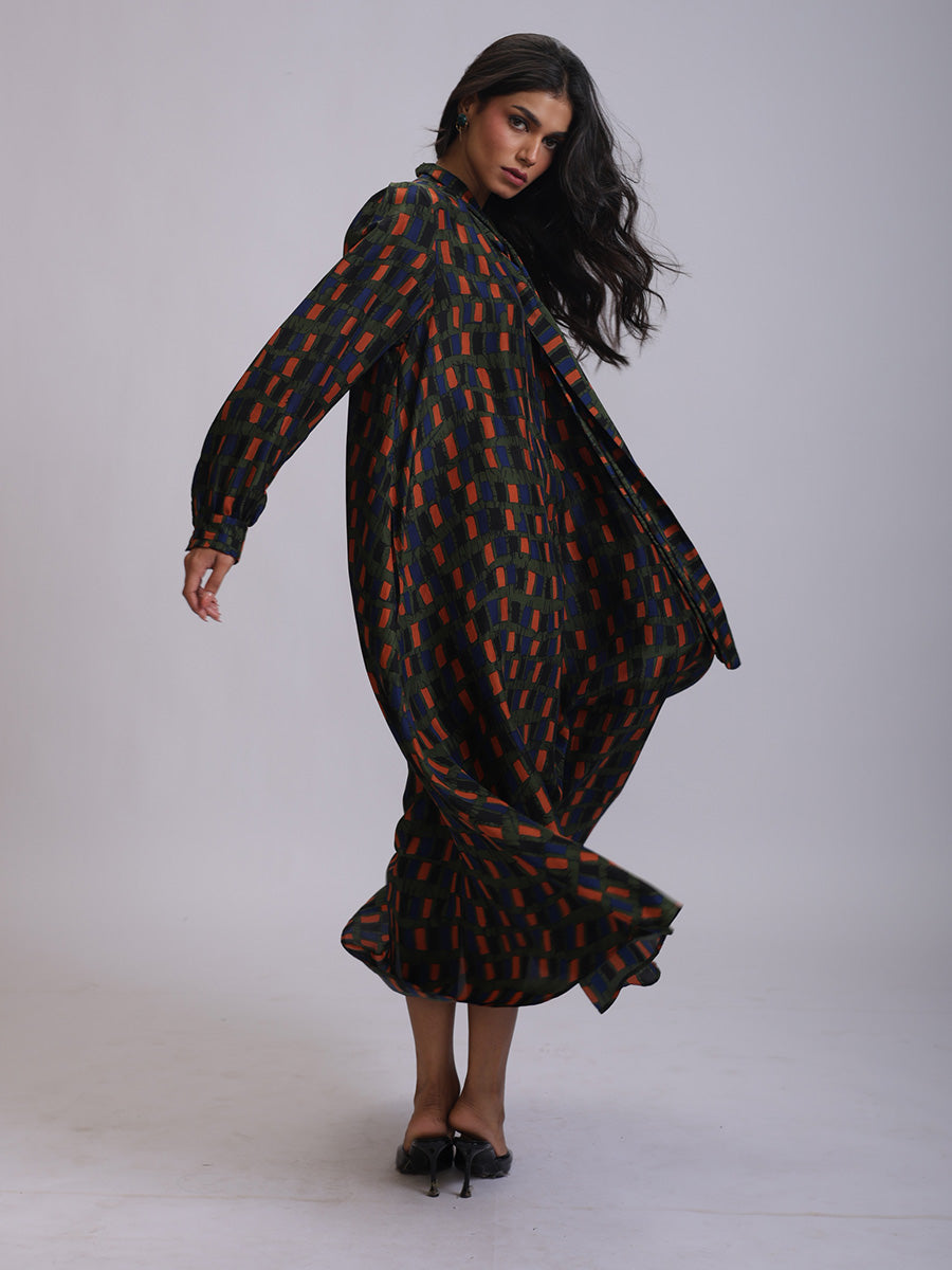 TIE DRESS SILK