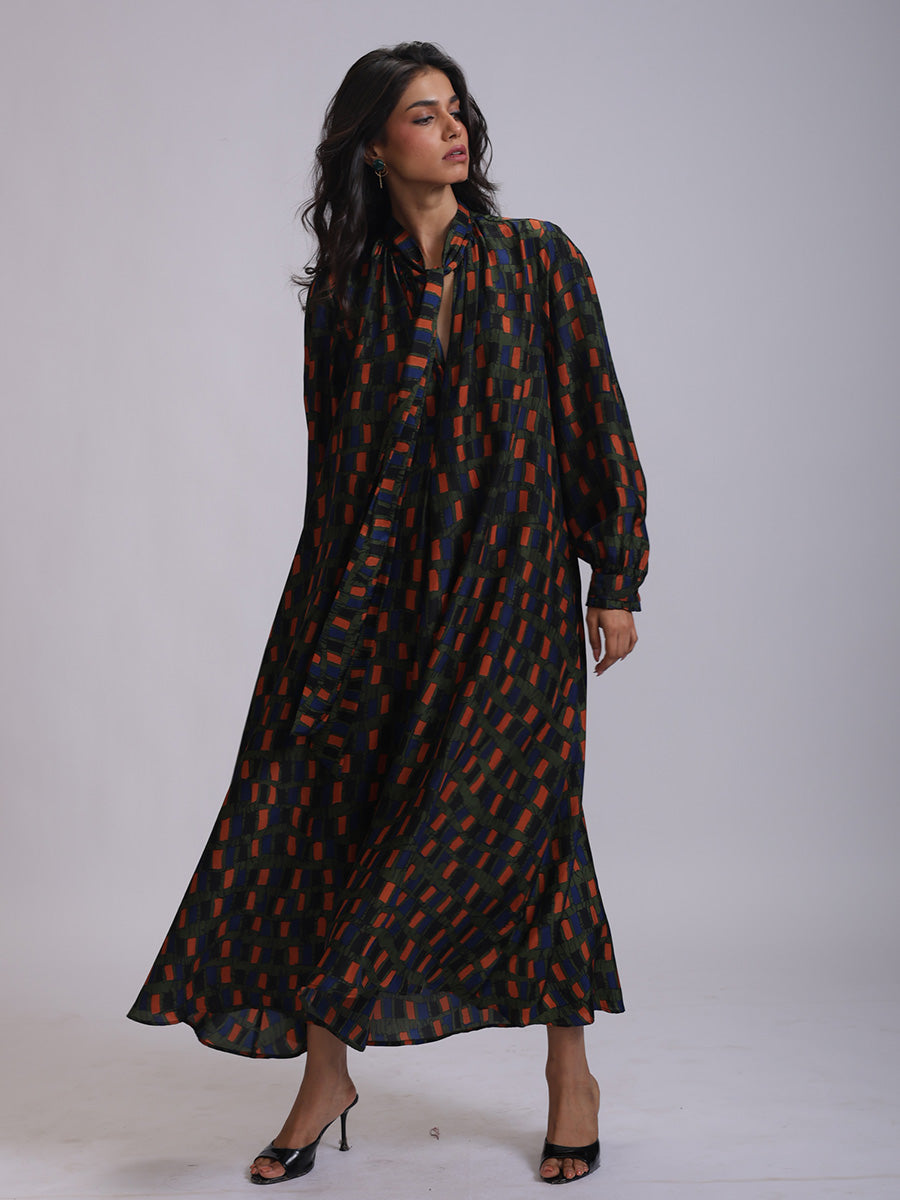 TIE DRESS SILK