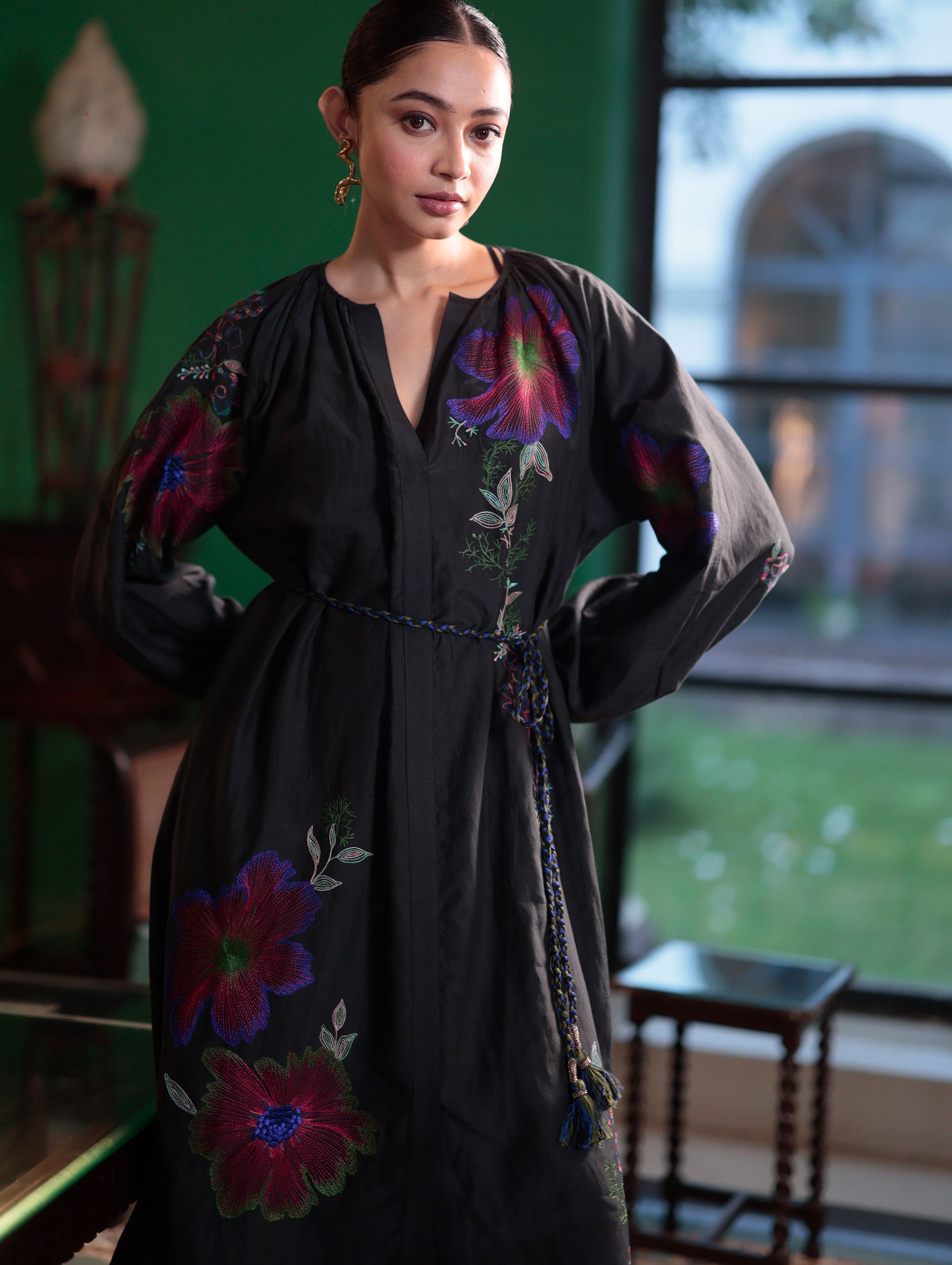 BOHO SHIRT DRESS WITH EMBROIDERY