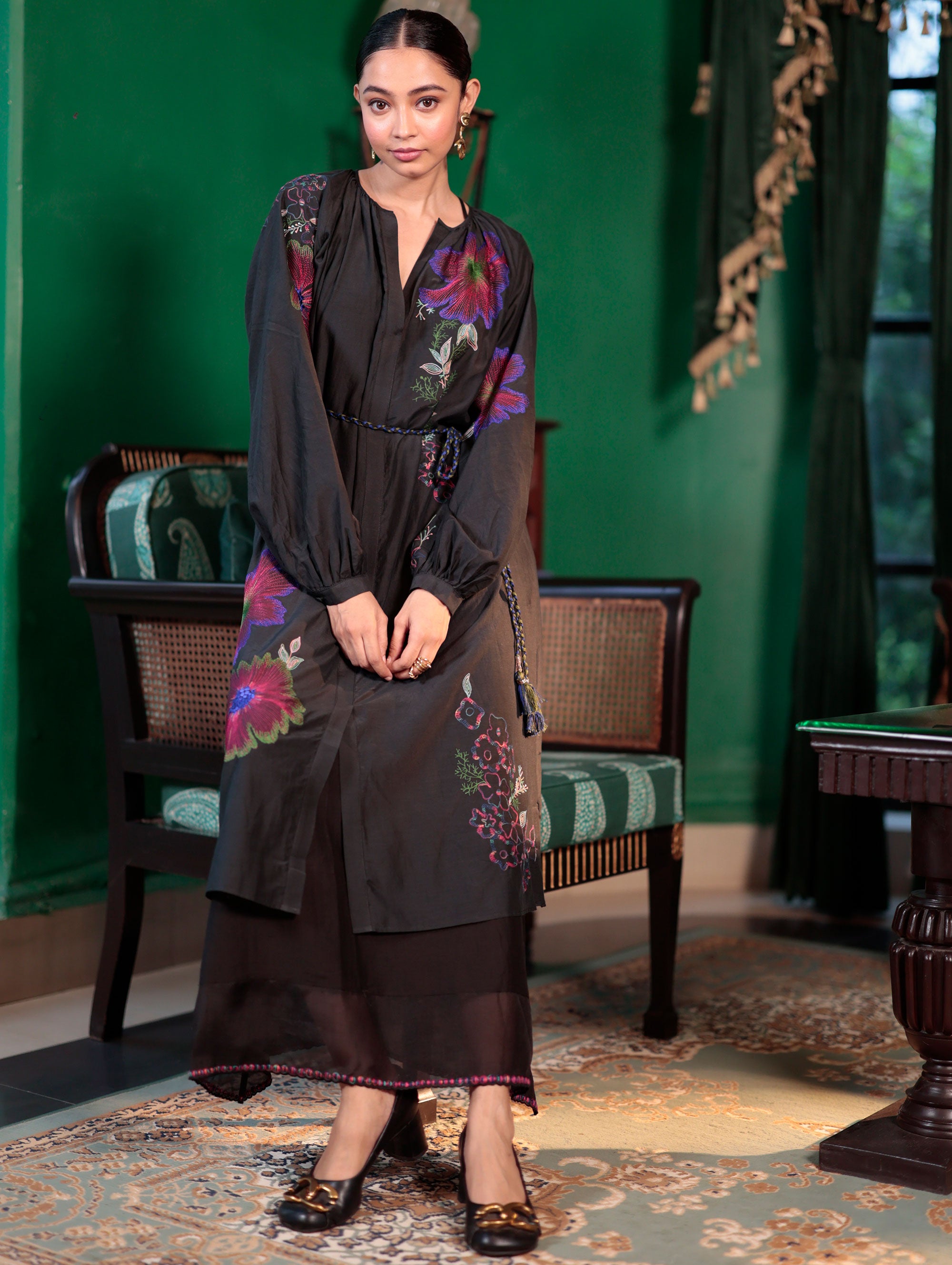 BOHO SHIRT DRESS WITH EMBROIDERY