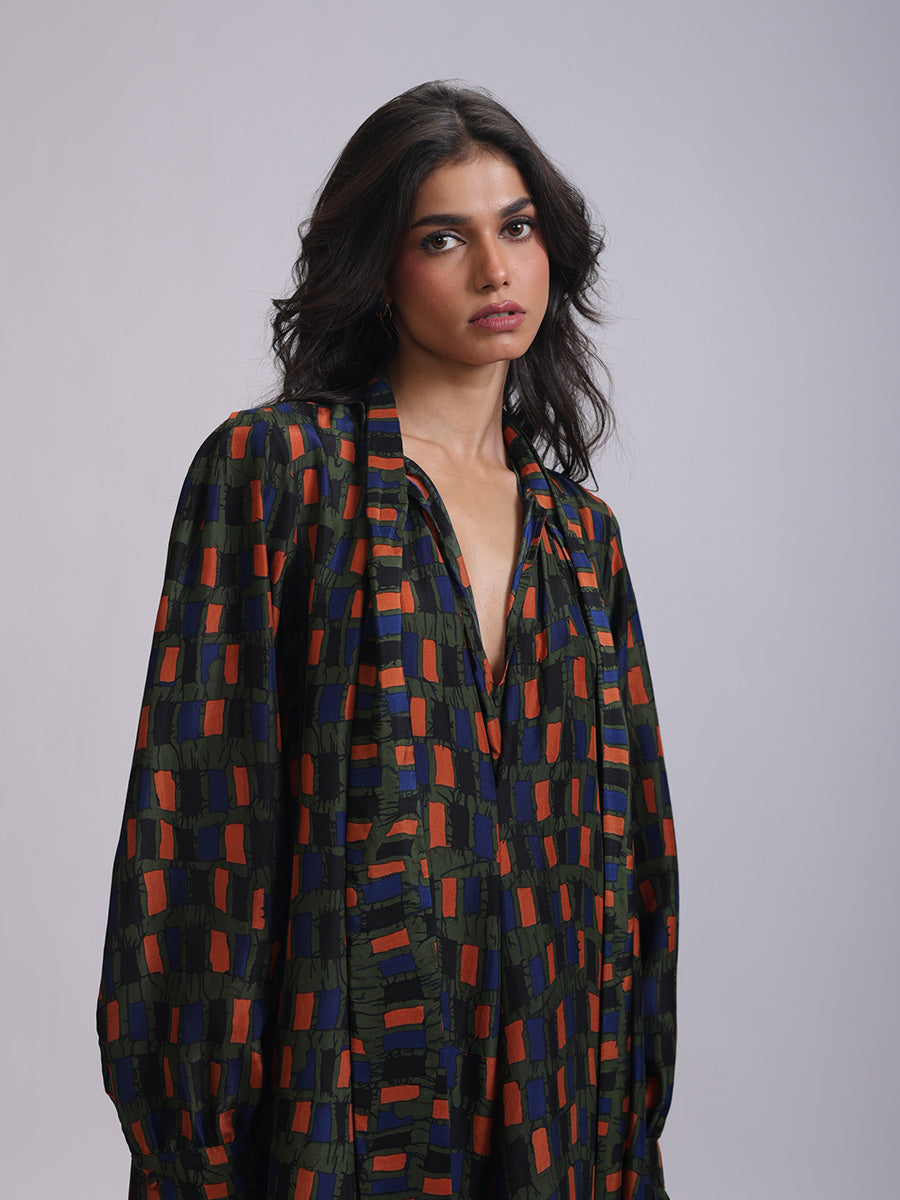 TIE DRESS SILK
