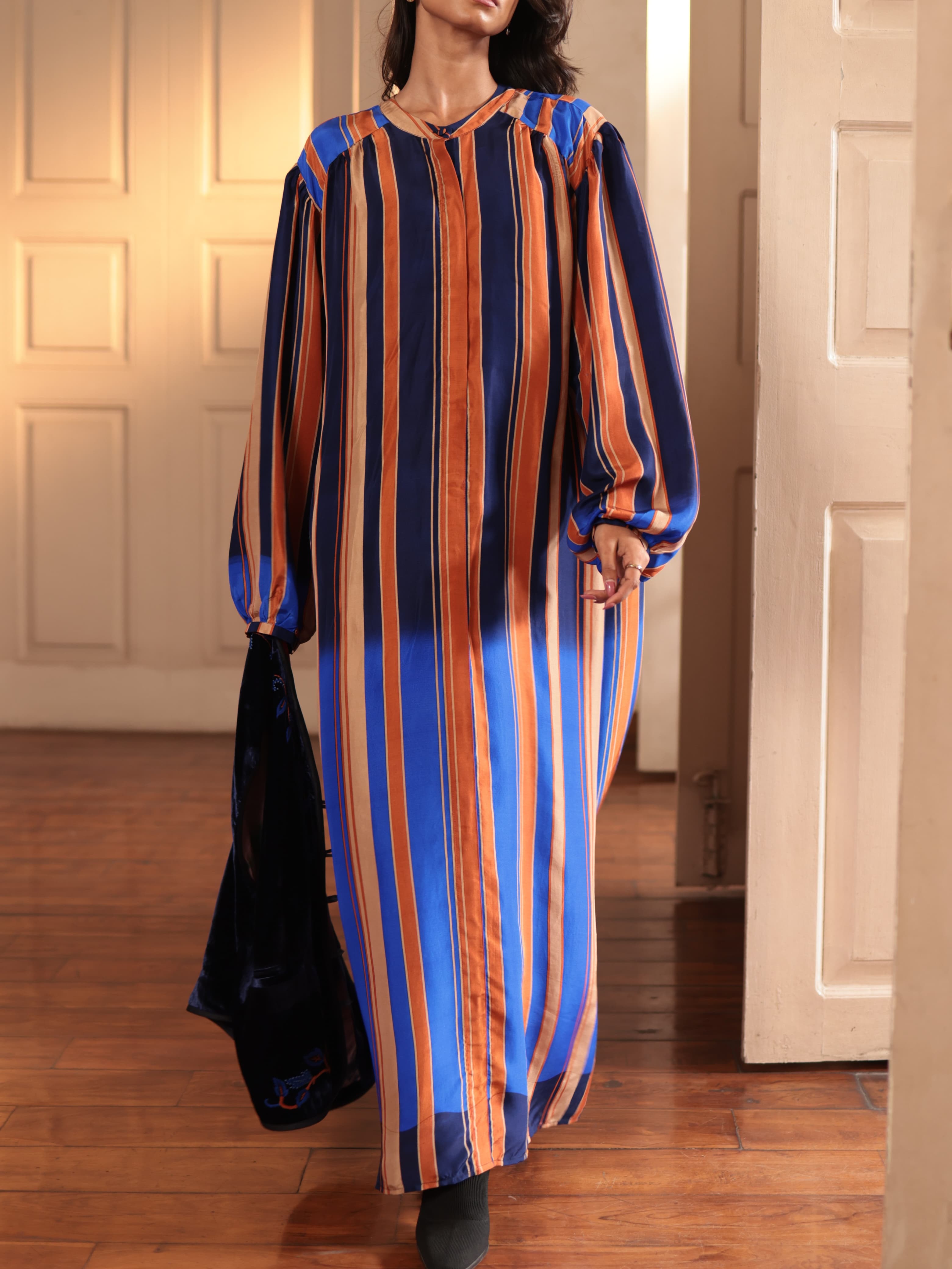 MARGOT LONG SILK DRESS