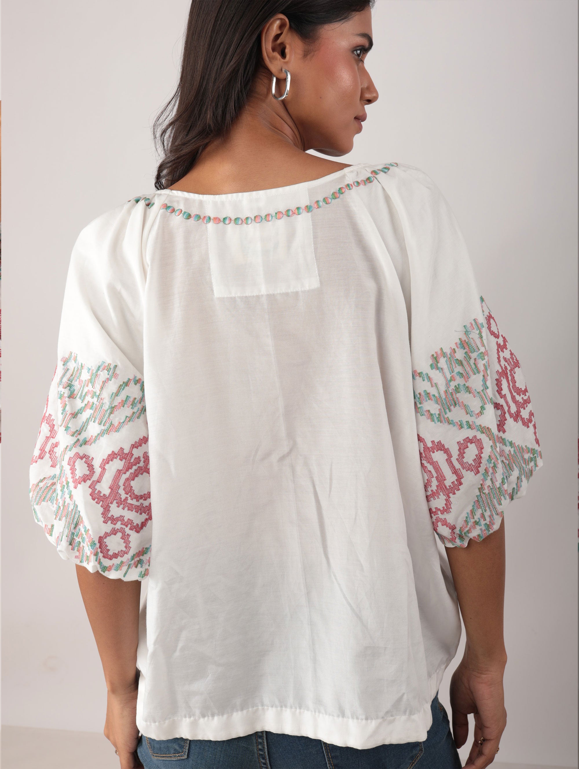 INA BLOUSE WITH EMBROIDERY