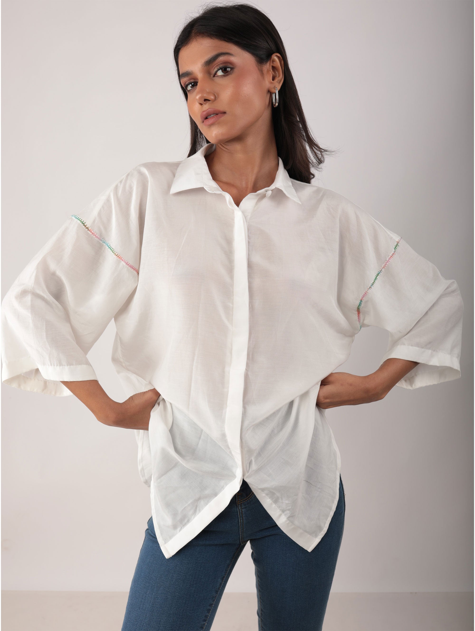 MARILU BLOUSE BACK TREE EMBROIDERY