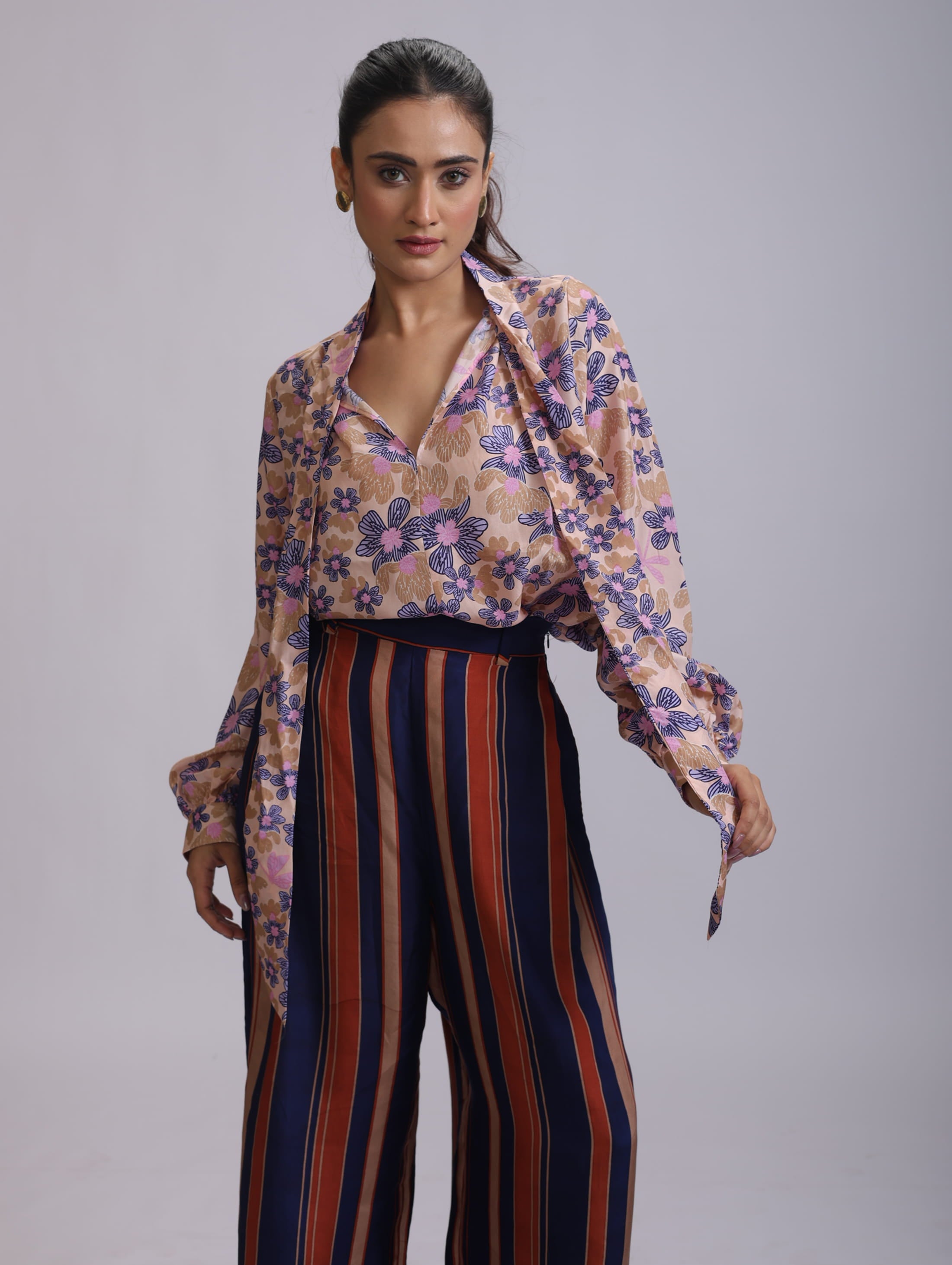 TIE BLOUSE SILK