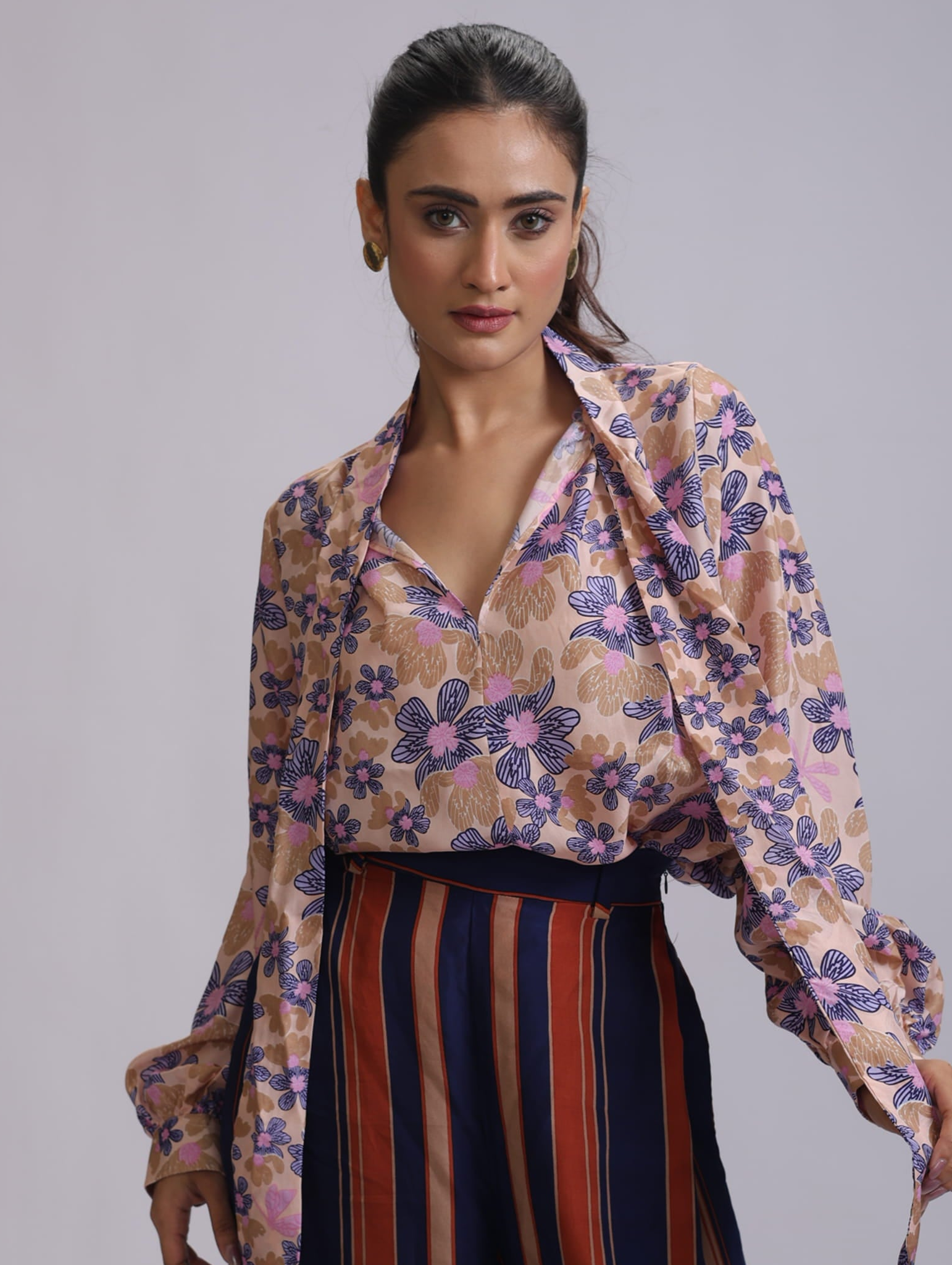 TIE BLOUSE SILK