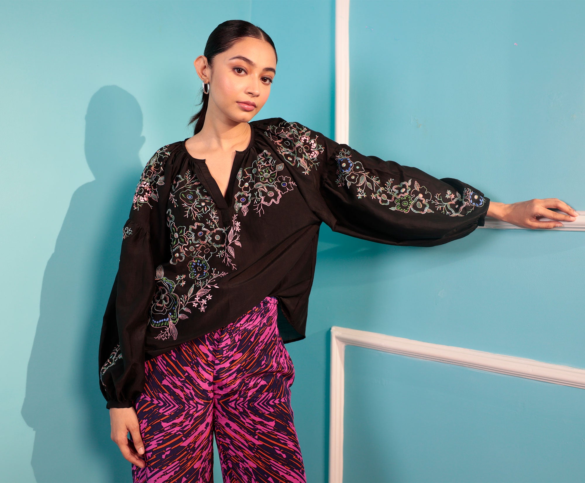 IRMA BLOUSE Blushing EMBROIDERY