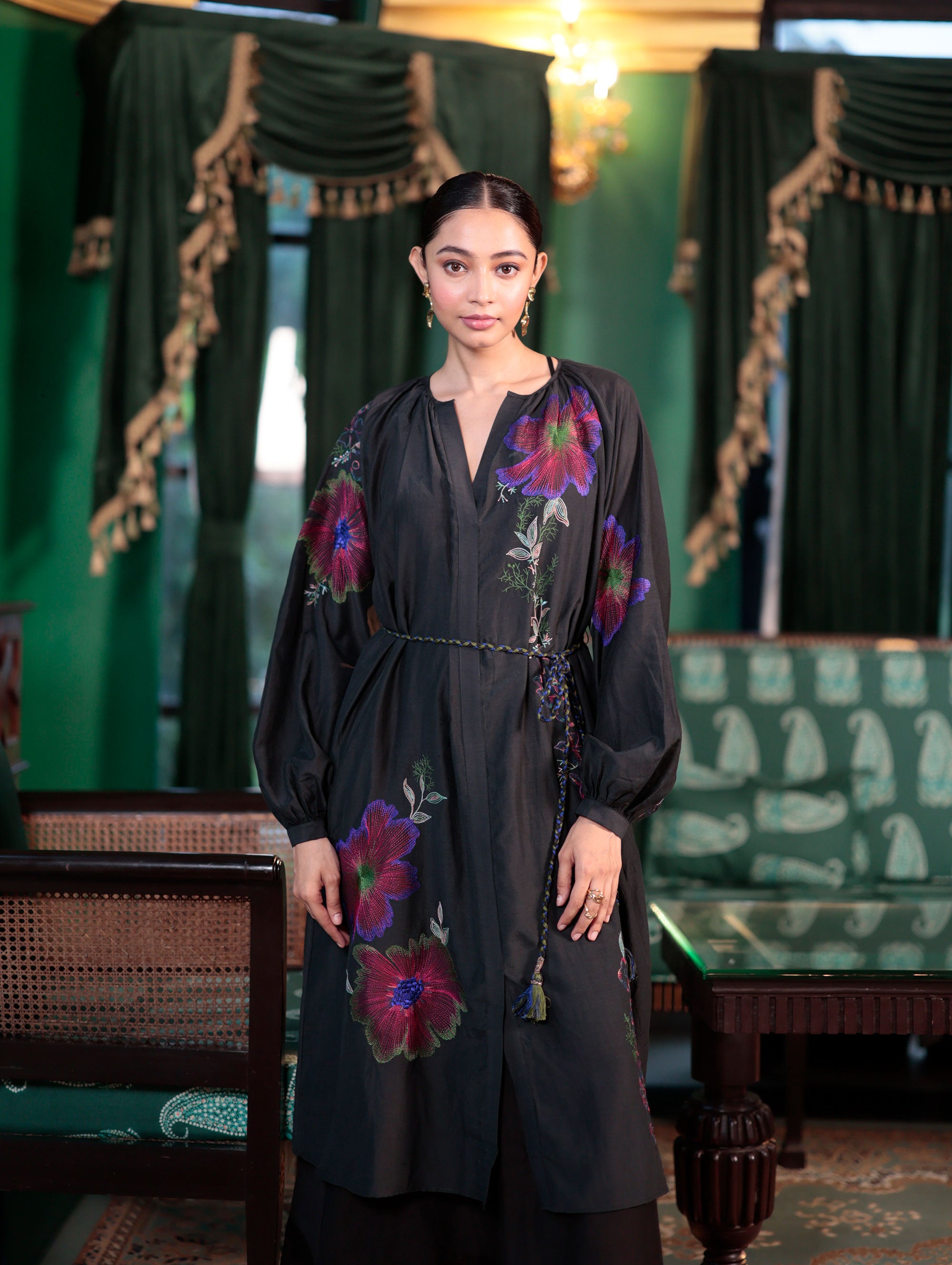 BOHO SHIRT DRESS WITH EMBROIDERY