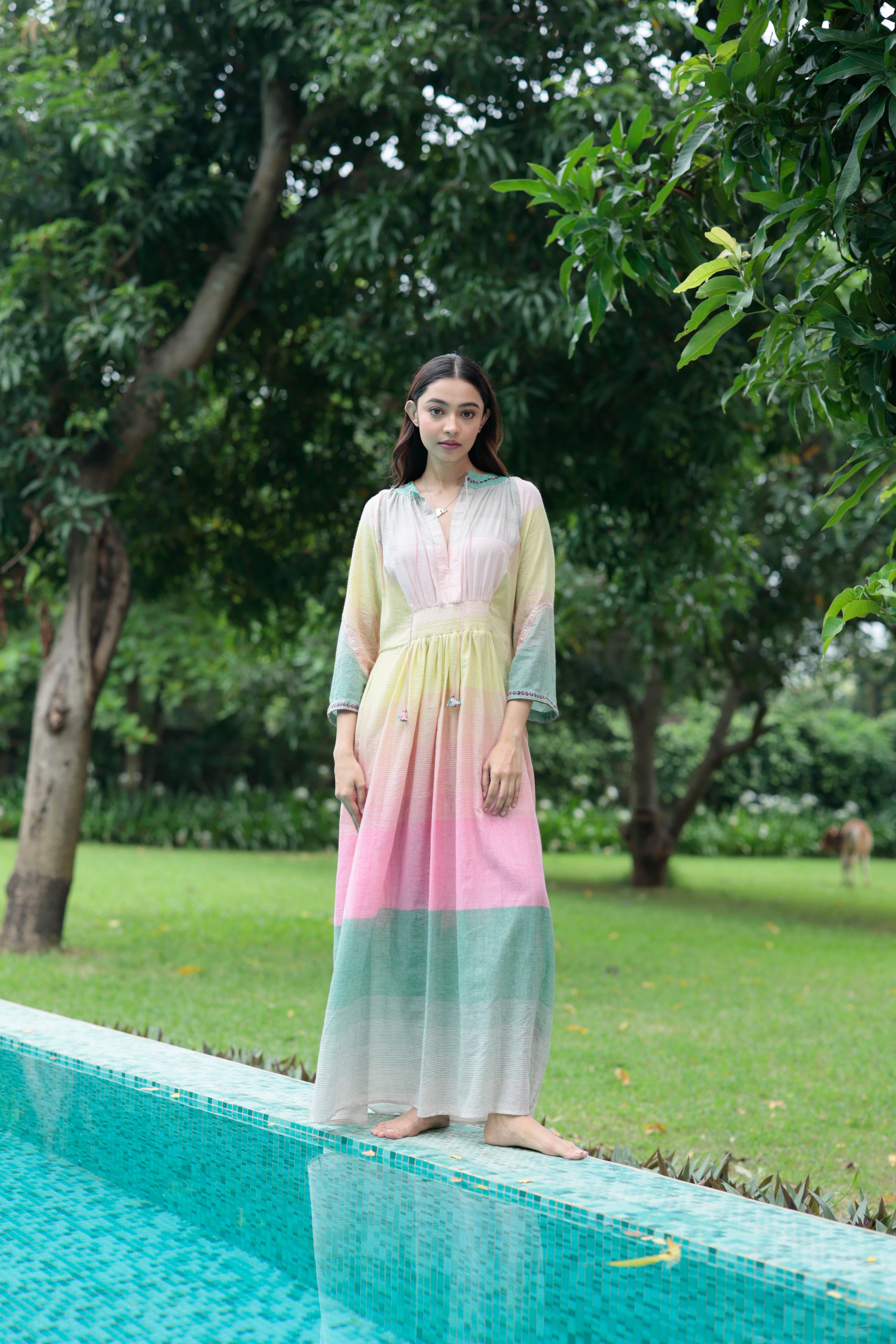 ADVA DRESS HANDLOOM  MUSLIN