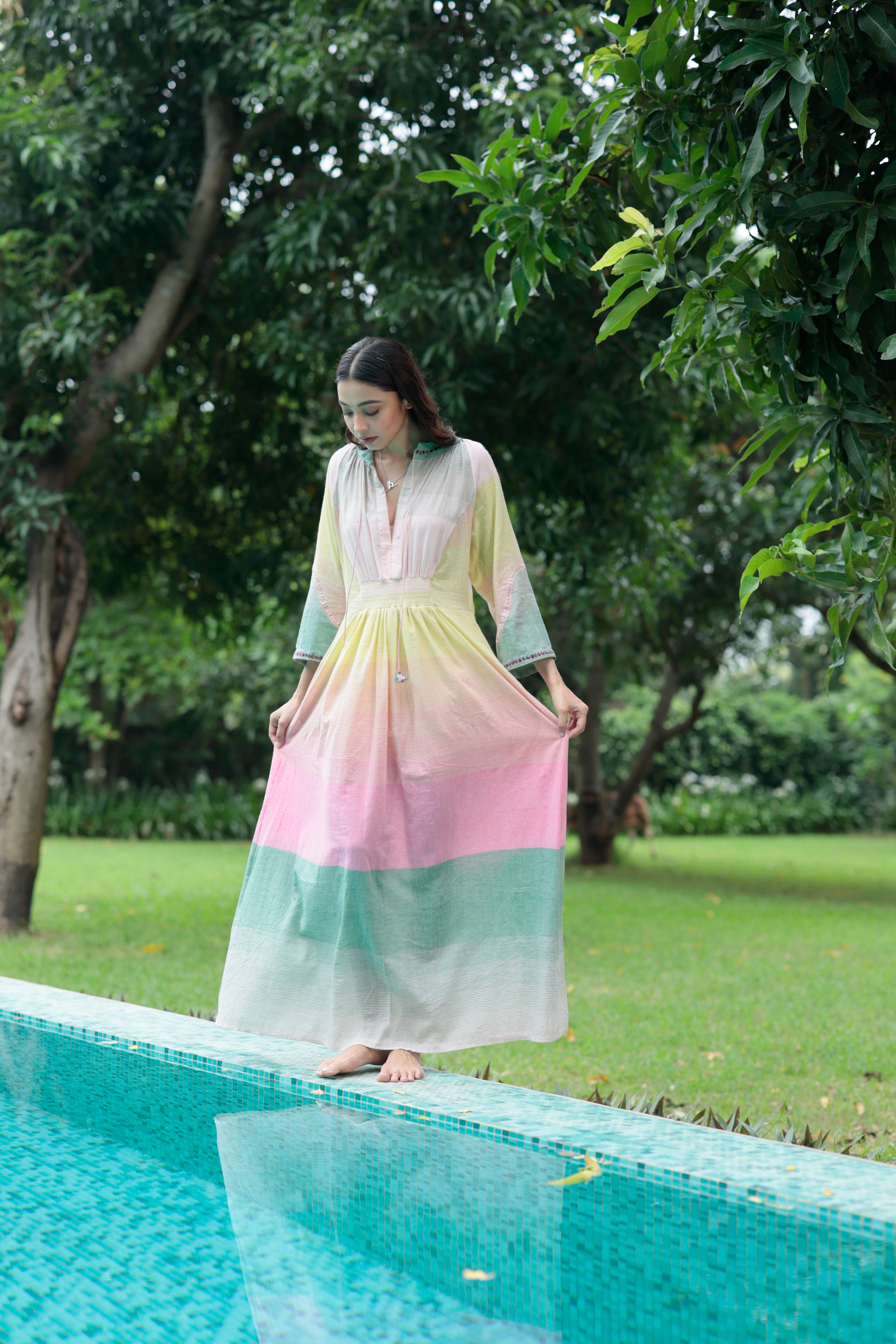 ADVA DRESS HANDLOOM  MUSLIN