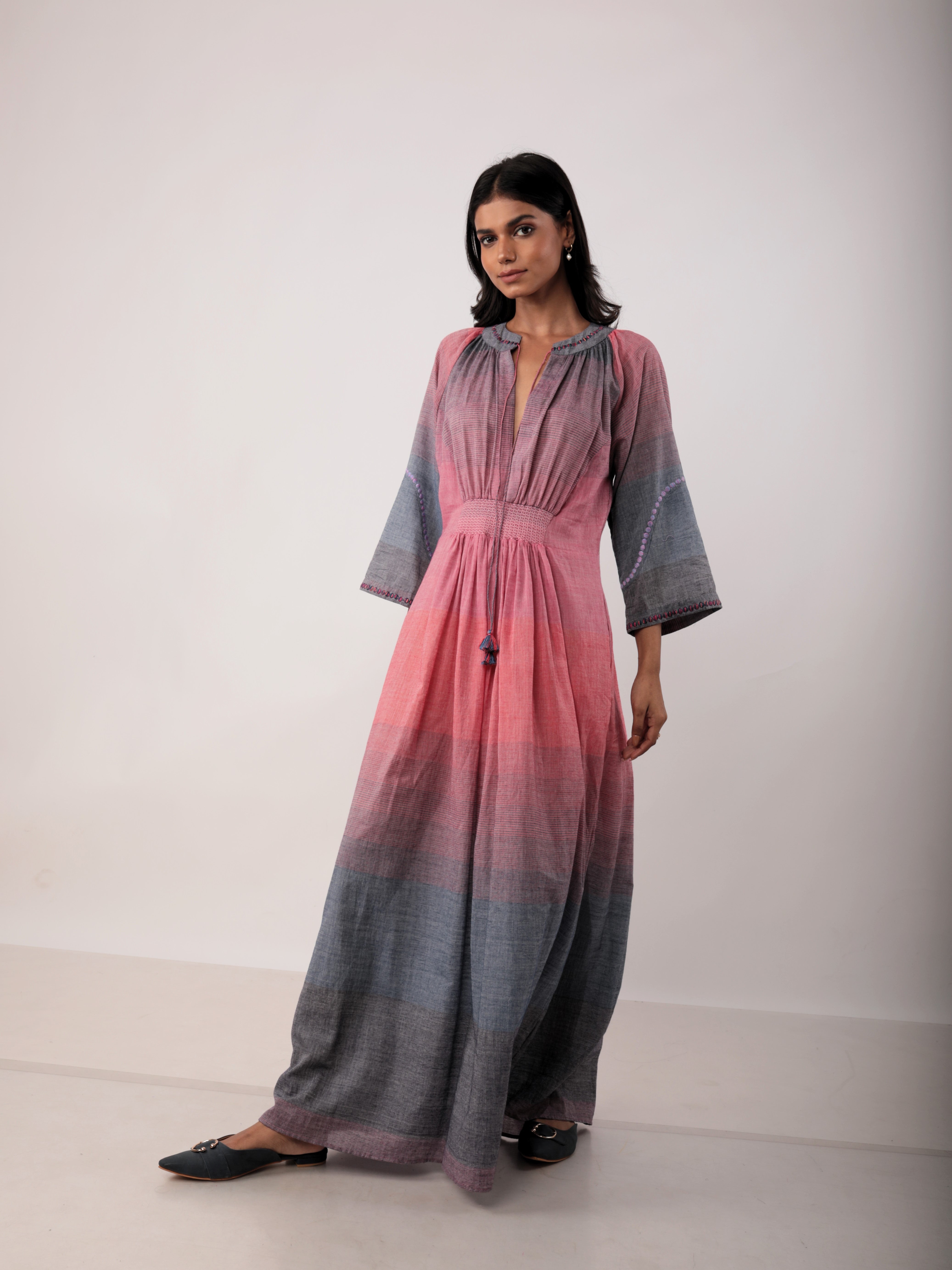 ADVA DRESS HANDLOOM  MUSLIN